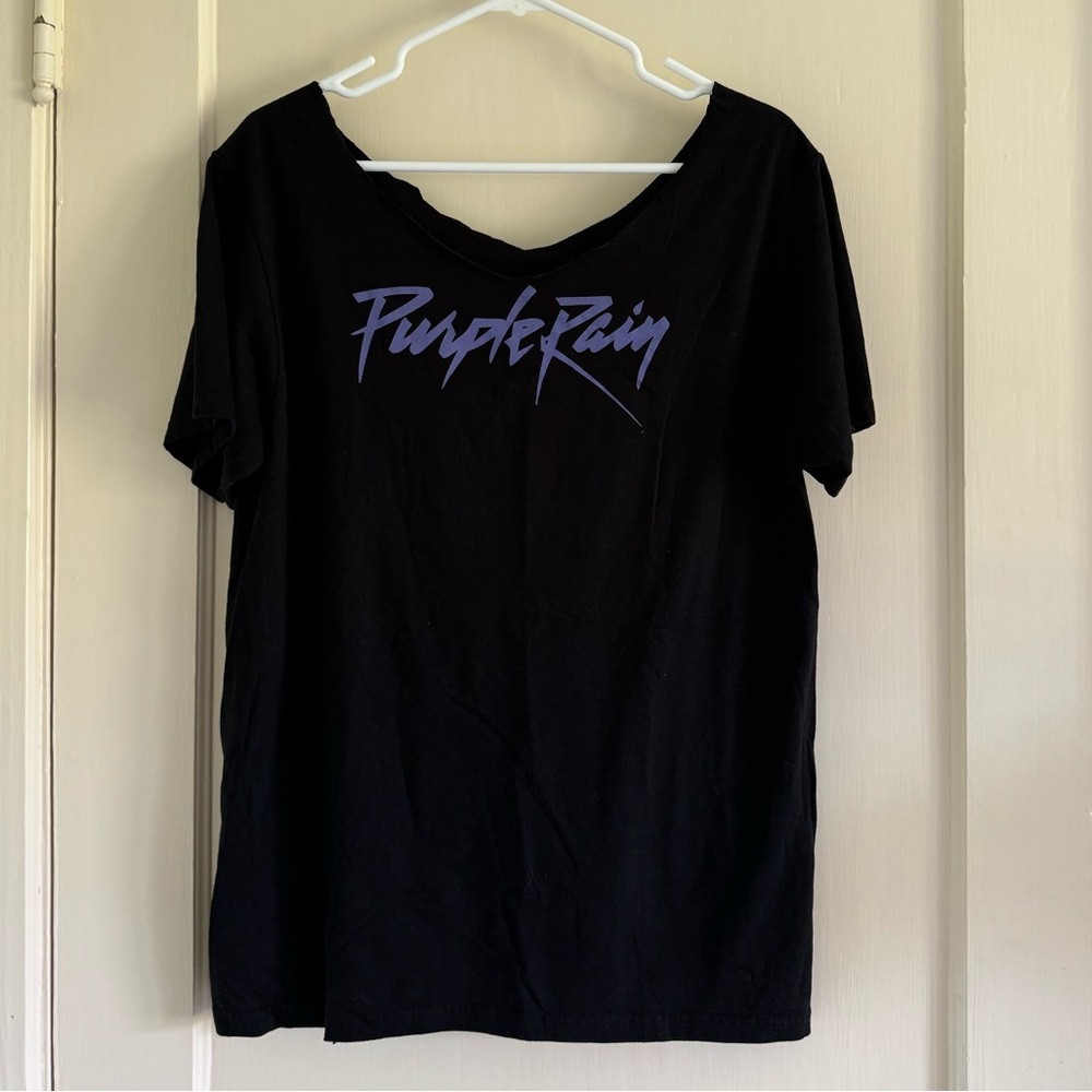 Black “Purple Rain” T-shirt, Size XL